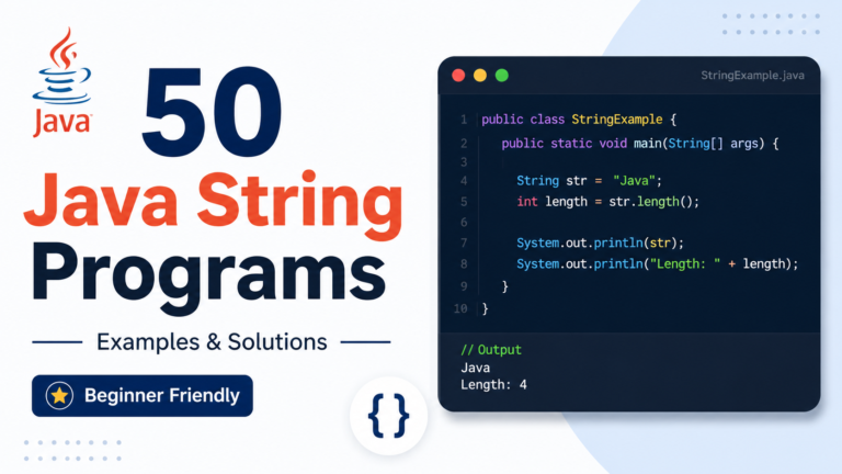 25 Java Pattern Programs with Output for Beginners - CoderMantra